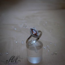  Сребърен пръстен с естествен камък султанит R-1029